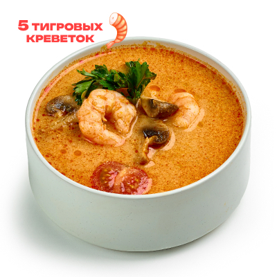 Том Ям с тигровой креветкой