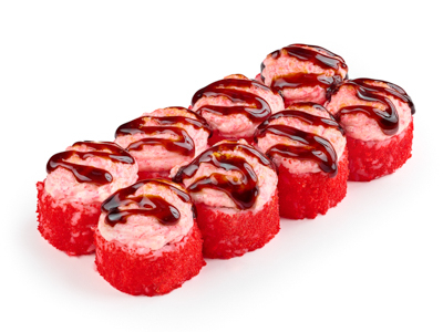 Калифорния запеченая под лава соусом