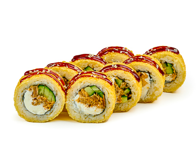 Жареный с лососем