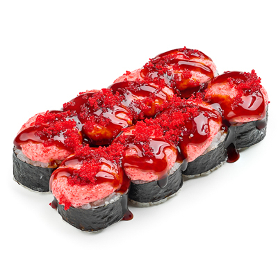 Запеченный с угрем и авокадо