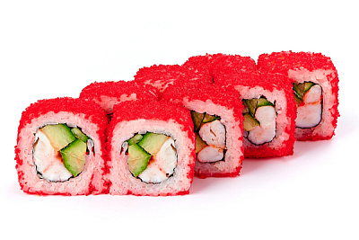 Калифорния с авокадо и креветкой без сыра