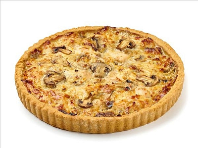 Киш с курочкой и шампиньонами